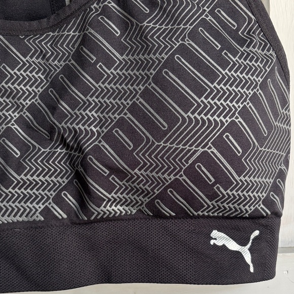 TWO PUMA SPORTS BRAS- A Vibrant Pink Sports Bra AND a Black Sports Bra. - Picture 4 of 8